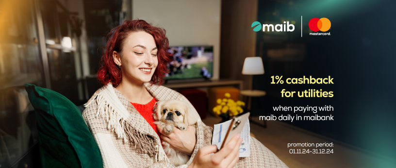 Turn paying your utilities in savings and convenient payments with maib daily